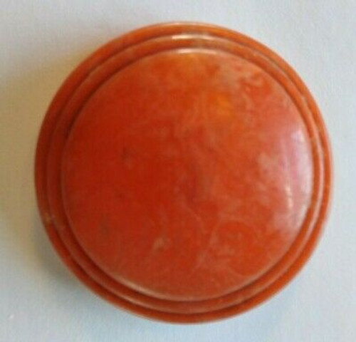 Pinball Machine Game Bumper Cap Vintage Original 1950s Plain Red Marble Deco #3