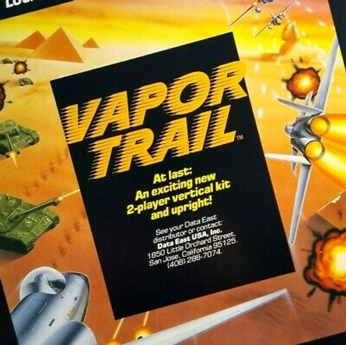 Vapor Trail Arcade Flyer Original Data East Video Game Art Print Space Age 1990