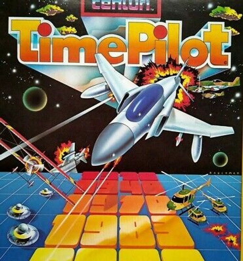 Time Pilot Arcade Flyer Centuri Retro Video Game Art Print Original 1982 2 Sides