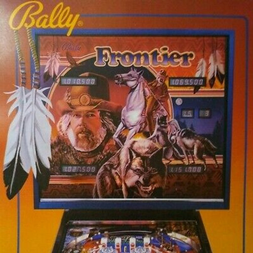 Frontier Pinball FLYER Original Bally 1980 Western Cowboy Theme Artwork Sheet