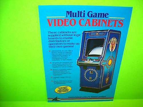 Associated Leisure MULTI VIDEO CABINETS Original NOS Arcade Game Sales Flyer UK