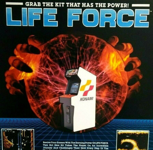 Lifeforce Arcade Flyer Original 1986 NOS Alien Sci-Fi Video Game Art Life Force
