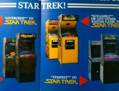 Star Trek Arcade Flyer Original 1983 Video Game Artwork Retro Vintage Space Age