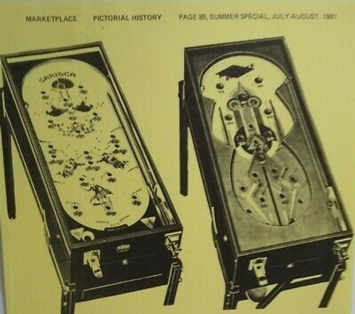 Carioca High Pocket Western Equipment Pinball Marketplace Magazine Game AD 1981