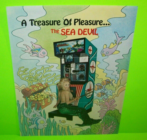 Sea Devil Arcade FLYER Midway Original 1970 Mechanical Game 3-D Submarine Battle