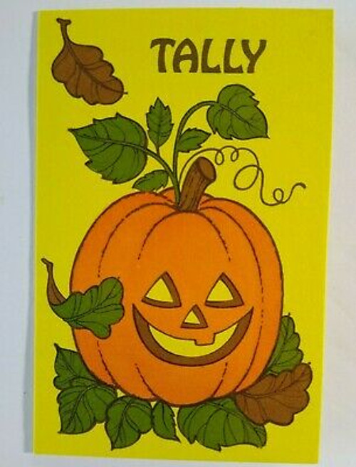 Halloween Tally Game Card Pumpkin In Patch NOS Original Hallmark Vintage Unused