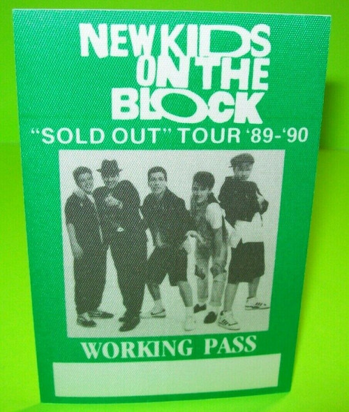 New Kids On The Block Back Stage Pass Original 1989 Concert Tour Pop Music Gift