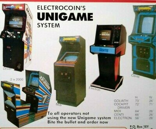 Unigame Arcade Flyer Konami GT ZX 2000 Original NOS 1986 Electrocoin Art Print