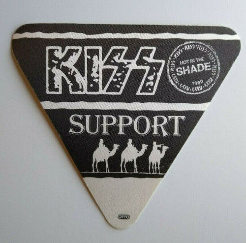 KISS Hot In The Shade Cloth Fabric Backstage Pass Original Hard Rock 1990 Black