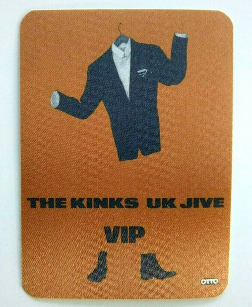 The Kinks Backstage Pass Original 1989 UK Jive Rock Concert Tour VIP Brown