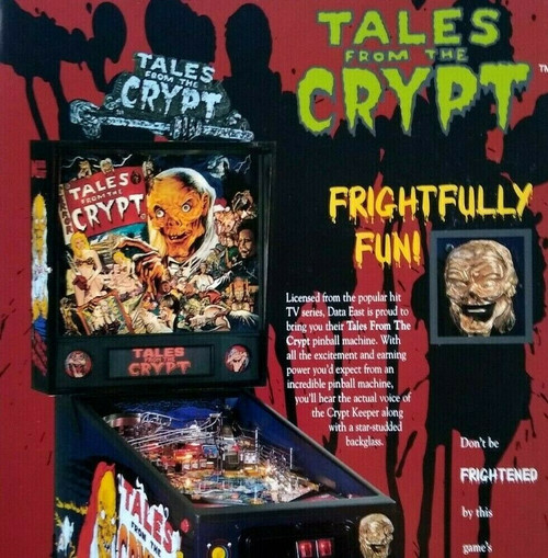 Tales From The Crypt Pinball Flyer Horror Halloween Zombie Art Original 1993