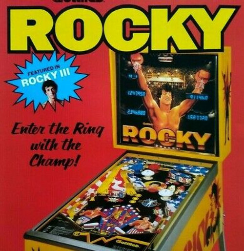 Rocky III Pinball Flyer Original Sylvester Stallone Boxing Gottlieb 1982 Boxing