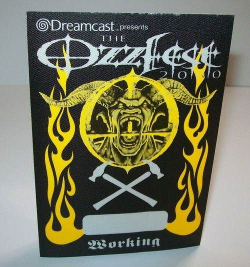 Ozzfest Backstage Pass Original 2000 NOS Ozzy Devil Art Yellow Heavy Metal Gift