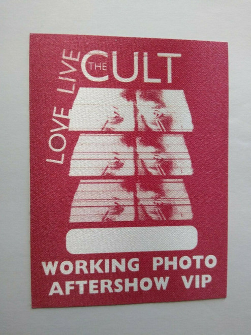 The Cult Love Live Backstage Pass Original VIP Hard Rock Music Concert Tour 2009