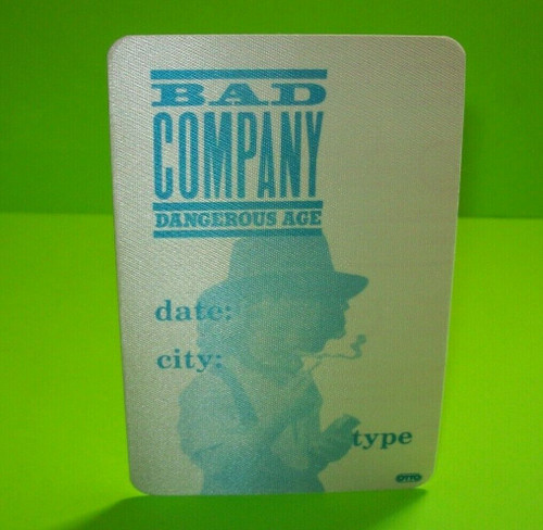 Bad Company Dangerous Age Backstage Pass Original Otto 1988 Concert Tour Rock