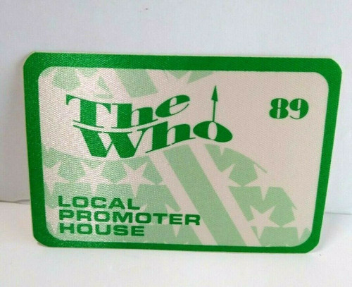 The Who Backstage Pass Original 1989 Kids Are Alright Reunion Rock Tour Green