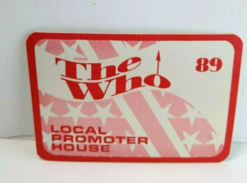 The Who Backstage Pass Original 1989 Kids Are Alright Reunion Rock Show Tour Red