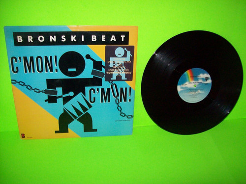 Bronski Beat C'mon C'mon Vinyl 12" EP Record 1986 Synth-Pop Promo Stamped Bronski Beat C'mon C'mon Vinyl 12" EP Record 1986 Synth-Pop Promo Stamped