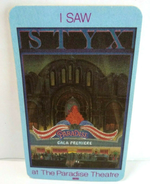 Styx Paradise Theatre Backstage Pass Original 1981 Rock Concert Vintage Gala
