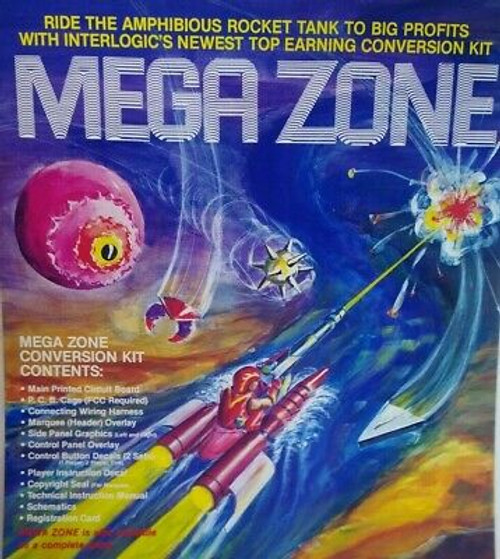 Mega Zone Arcade Flyer Retro Vintage Kosuka Konami Video Art Original 8.5" x 11"