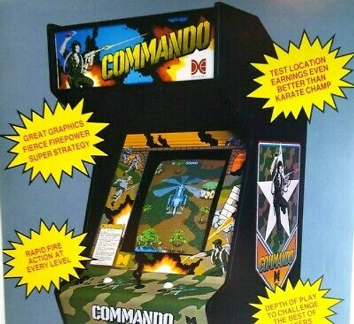 Commando Arcade Flyer Original Data East Video Game Artwork Promo 8.5" x 11"