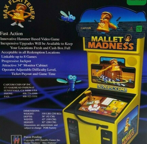 Mallet Madness Arcade Flyer Capcom 1999 Original Game Art Promo 8.5" x 11"