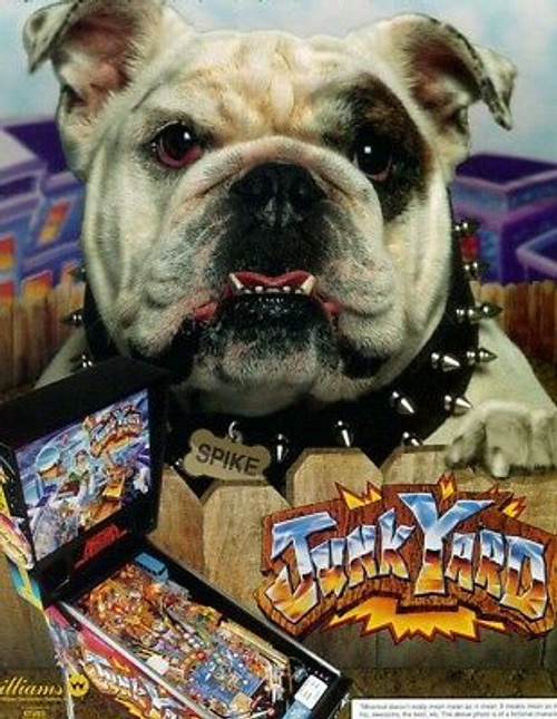 JunkYard Pinball FLYER 1996 Original NOS Artwork Sheet Crazy Bob Spike Bulldog