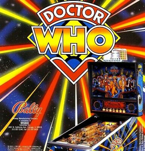 Doctor Who Pinball Flyer Original NOS Artwork Daleks Dr Tardis Sci-Fi 1992 Bally