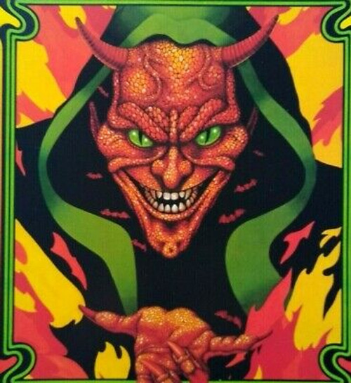 Gottlieb Devils Dare Pinball FLYER Original 1982 Satan Green Eyed Devil Artwork