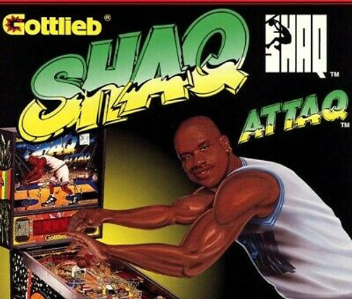 Shaq Shaquille O'Neal Attaq Pinball Flyer Basketball NOS 1994 Gottlieb 8.5" x 11