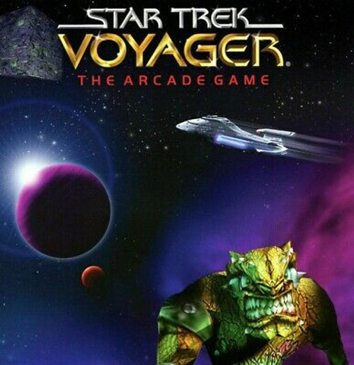 Star Trek Voyager Original Video Arcade Game Flyer Art Print 2001 Team Play