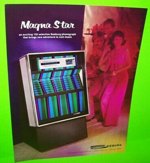 Magnastar SB100 Jukebox FLYER Original NOS Phonograph 1975 Magna Star