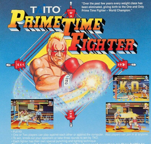 Prime Time Fighter Arcade FLYER Original NOS Video Game Boxing Art 1993