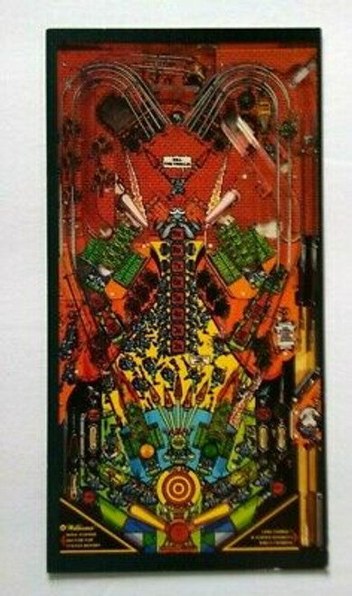 Big Guns Pinball Machine Postcard 1987 Original Promo Game Card Artwork