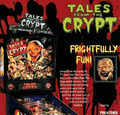Tales From The Crypt Pinball Flyer Horror Zombie NOS 1993 Data East 8.5" x 11"
