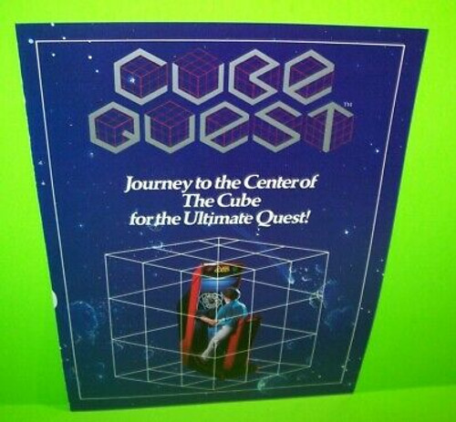 Cube Quest Video Laser Arcade Game FLYER 1983 Artwork Sheet Simutrek Scarce