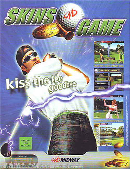 Midway SKINS GAME Golf 2000 Original NOS Video Arcade Game Promo Sales Flyer Midway SKINS GAME Golf 2000 Original NOS Video Arcade Game Promo Sales Flyer