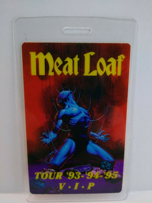 Meat Loaf Vintage Original Laminated Backstage Pass VIP Concert Tour 1993-1995