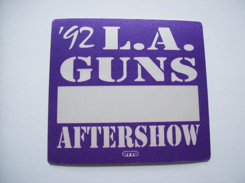 L.A. Guns BackStage Pass Original 1992 Hard Rock Heavy Metal Music Gift Purple