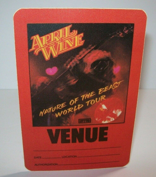 April Wine Backstage Pass Nature Of The Beast Tour Original 1981 Hard Rock Fans