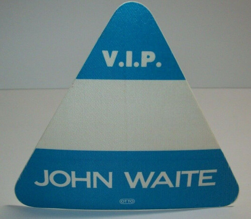 John Waite Backstage Pass Original 1980's VIP Concert Tour Gift For Rock Pop Fan