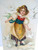 Valentine Postcard Unsigned Artist Ellen Clapsaddle Child Flying Doves Birds