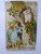 Joyful Christmas Postcard Santa Claus Brown Coat Embossed Elizabeth NJ 1911