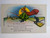 Halloween Postcard Green Dress Witch On Broom NYCE Series 363 Vintage Unused