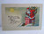 Santa Claus Christmas Postcard Chimney Moon Face Metropolitan News Unused 1105