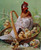 Easter Postcard Rooster Baby Chicks In Basket Tucks Embossed Boston Mass 1910