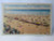 Atlantic City Postcard Bathing Beach Ocean Flags Boardwalk New Jersey NJ Linen