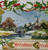 Christmas Postcard Cottage Seagulls Birds Poinsettia Gold Bells Embossed Vintage