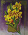 Birthday Token Postcard Yellow Lily Flowers Embossed Avery Winsch Back X236