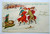 Victorian Merry Christmas And New Year Postcard J Ottmann Child On Log Sled